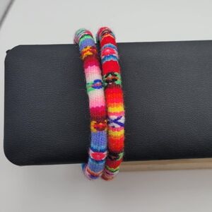 Colorful Knit Bracelet Set
